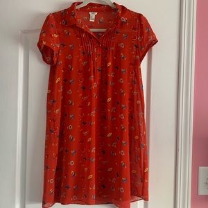I Love HB1 red floral dress with slip included
